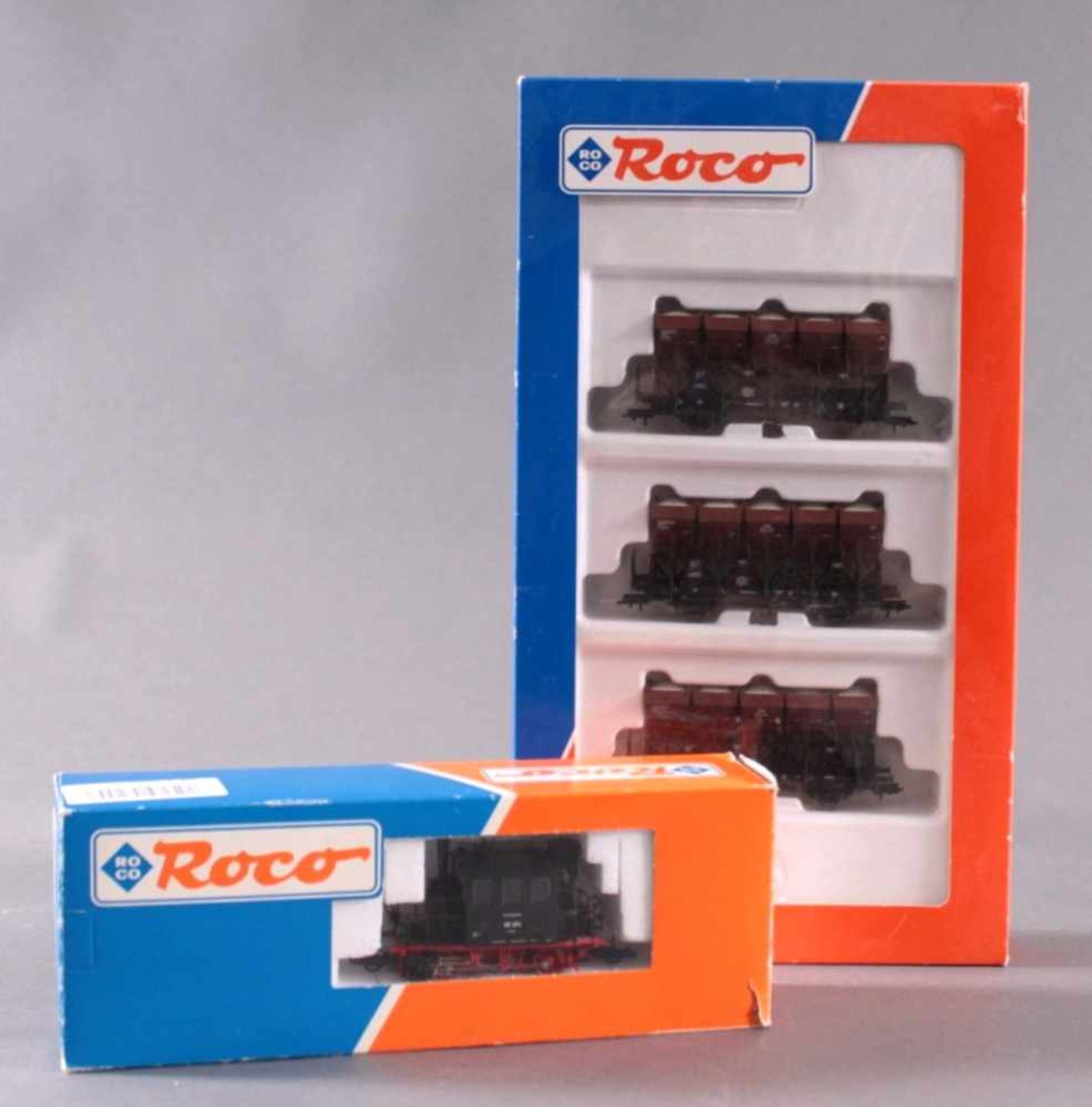 Roco Dampf-Lock 43255 Spur H0 und 3 GüterwaggonsIn der Originalverpackung, Modellnummer der