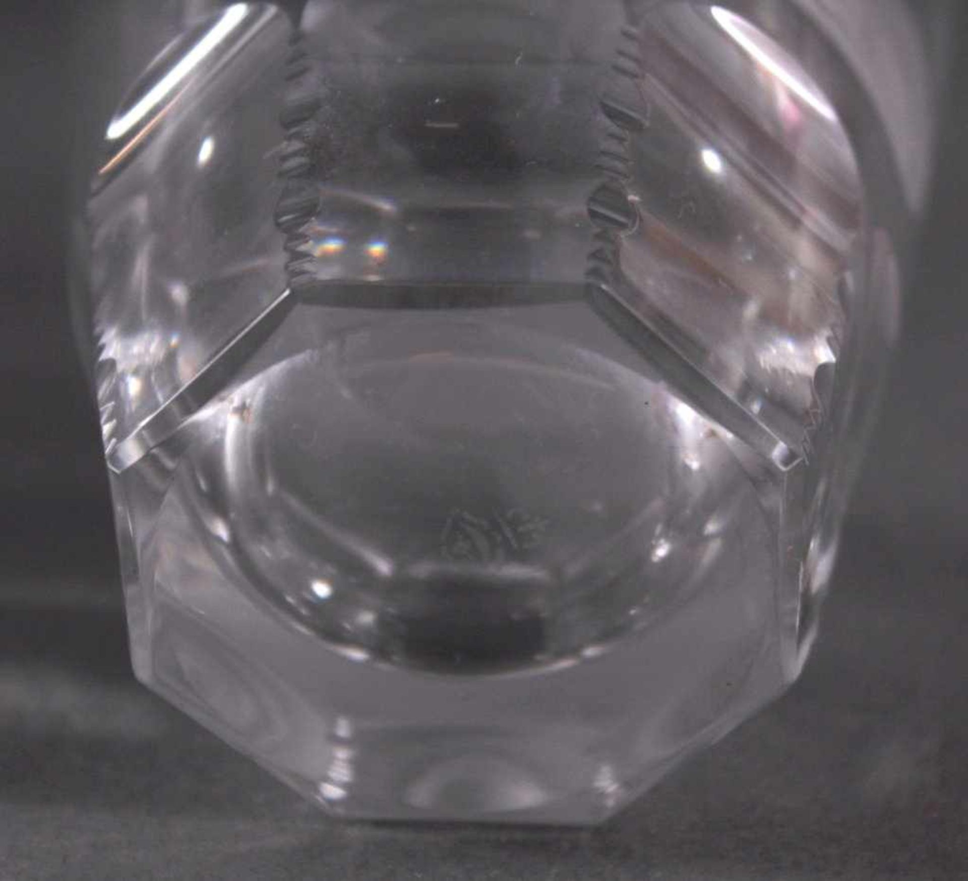 Trinkgläser mit jagdlichem Dekor46 Stück. Kristall, Kuppa mit geschliffenen und - Bild 6 aus 6