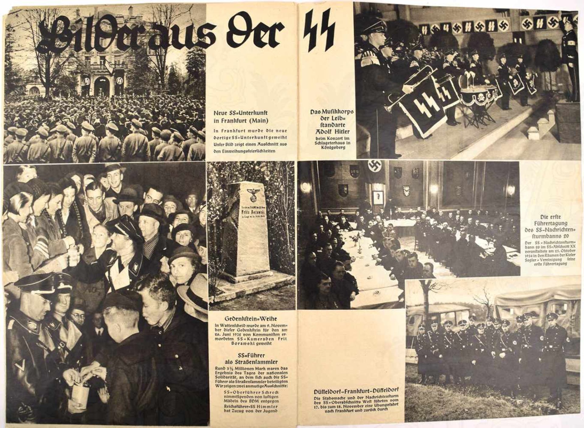 FM-ZEITSCHRIFT 1935, „SS-Kameradschaft“, 2. Jahrgang, Nr. 1, 20 S., Fotos u. Abb., dabei: - Bild 2 aus 2