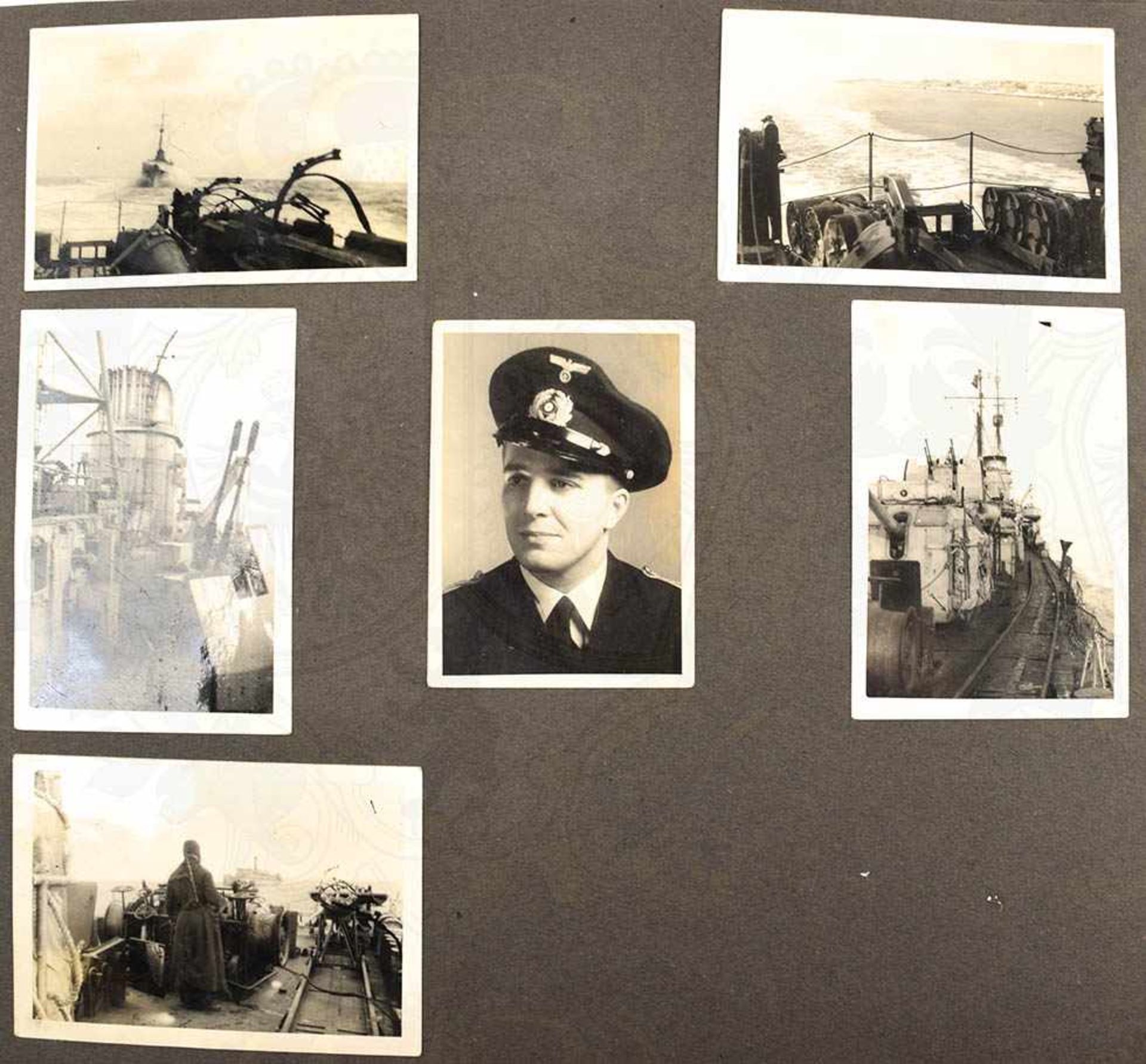 FOTOALBUM EINES OBERFÄHNRICHS Z.S., mit ca. 160 Fotos sowie 13 AK u. Serienbilder, ca. 1939-1941, - Bild 4 aus 4