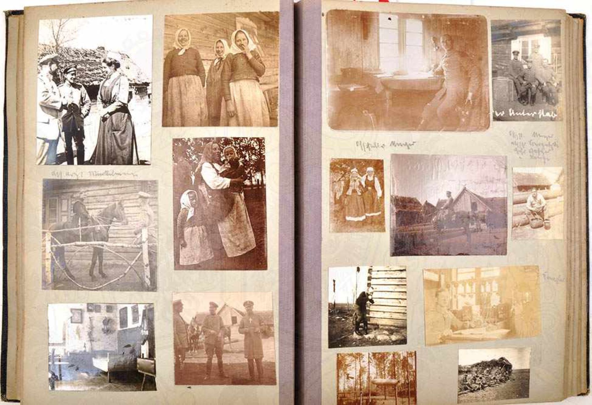 FOTOALBUM INFANTERIE-REGIMENT NR. 150, über 300 Aufnahmen, Ost- u. Westfront, 1915-18, Offiziere, - Bild 2 aus 6