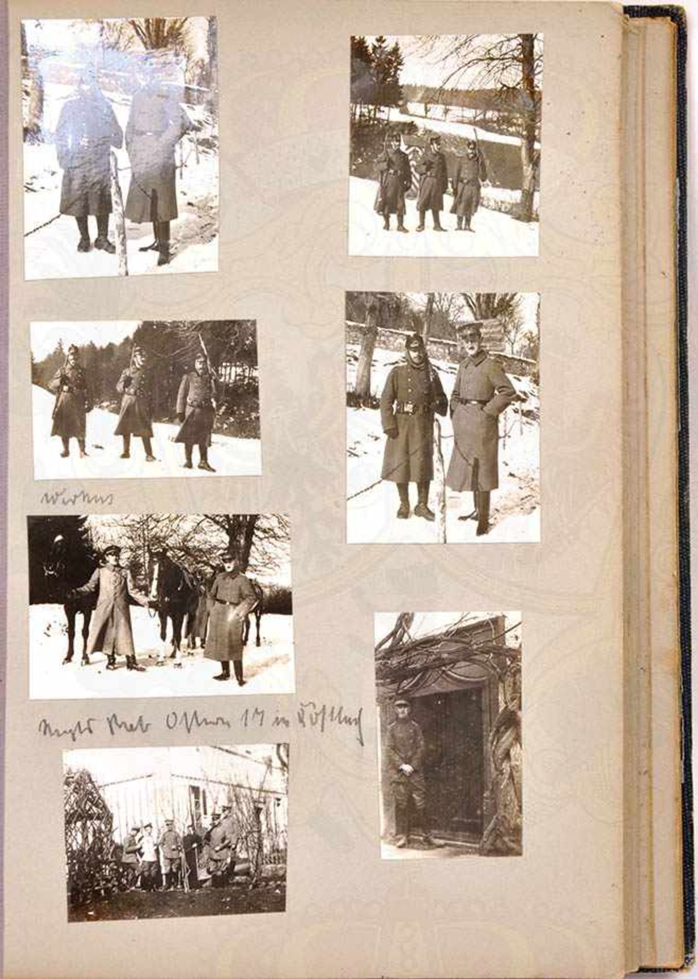 FOTOALBUM INFANTERIE-REGIMENT NR. 150, über 300 Aufnahmen, Ost- u. Westfront, 1915-18, Offiziere, - Bild 4 aus 6
