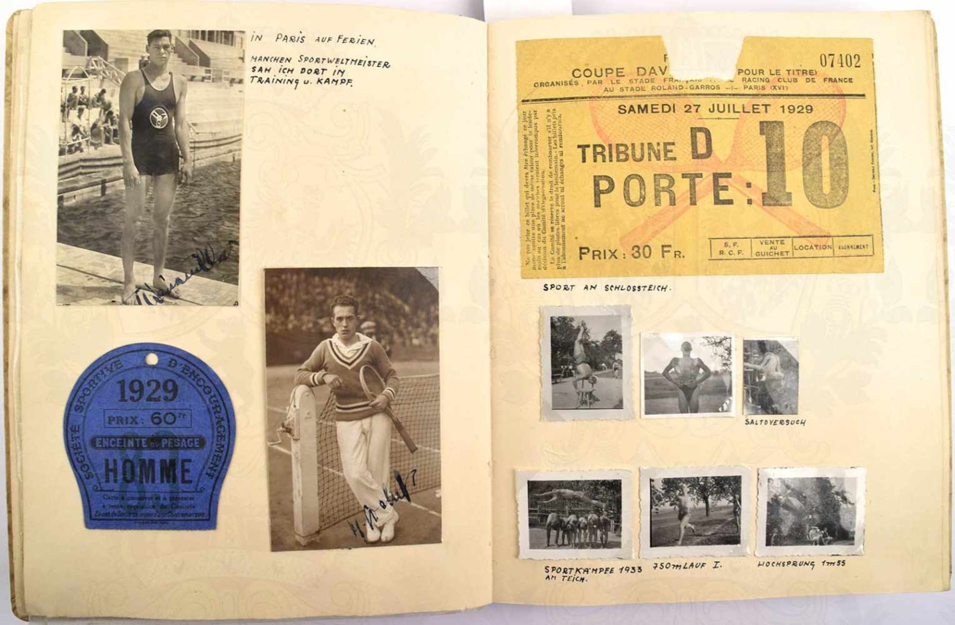 NACHLASS DES LEICHTATHLETEN FRIEDRICH SCHAFFER, 5 Sportalben, ges. ca. 750 Fotos, 1934-1953, - Bild 2 aus 3