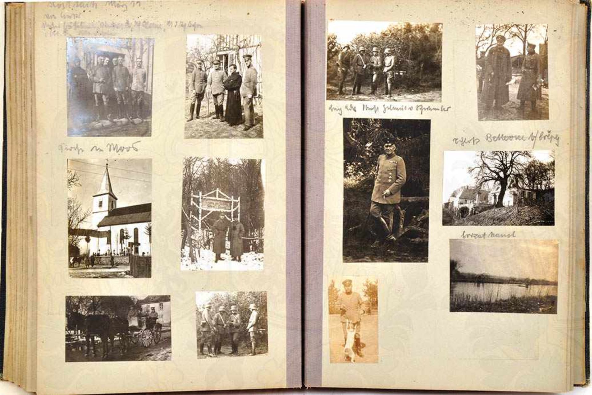 FOTOALBUM INFANTERIE-REGIMENT NR. 150, über 300 Aufnahmen, Ost- u. Westfront, 1915-18, Offiziere, - Bild 5 aus 6