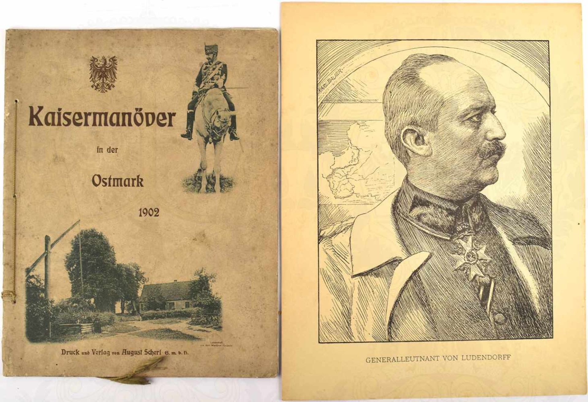 KUNSTMAPPE „FÜHRER UND HELDEN“, Mappe II, 9 (von 12) s/w Drucke nach Federzeichnungen von Karl - Bild 2 aus 2