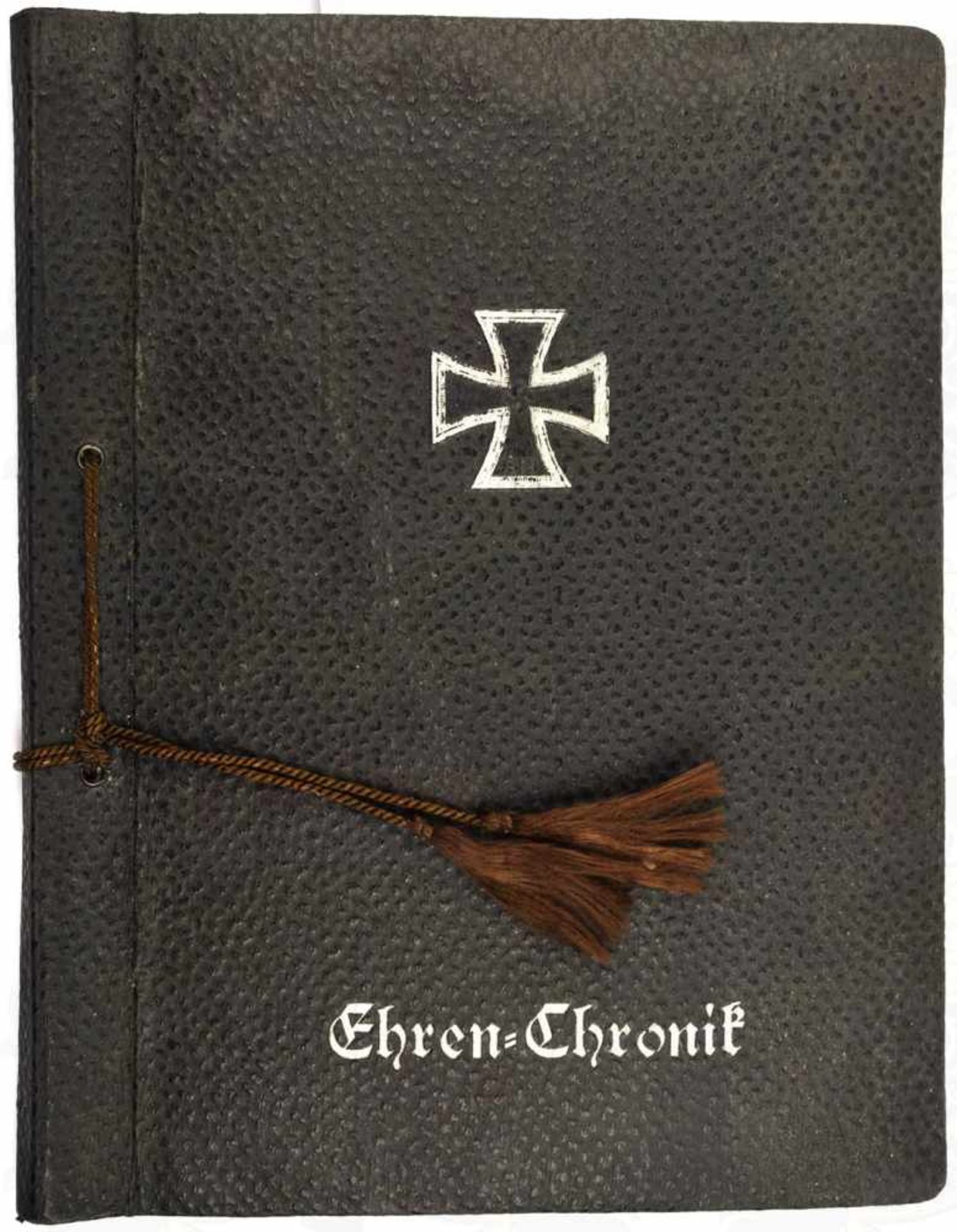 EHREN-CHRONIK, blanko Fotoalbum, m. Textvordrucken u. Bildteil zur Wehrmacht, u.a. Funktruppen im