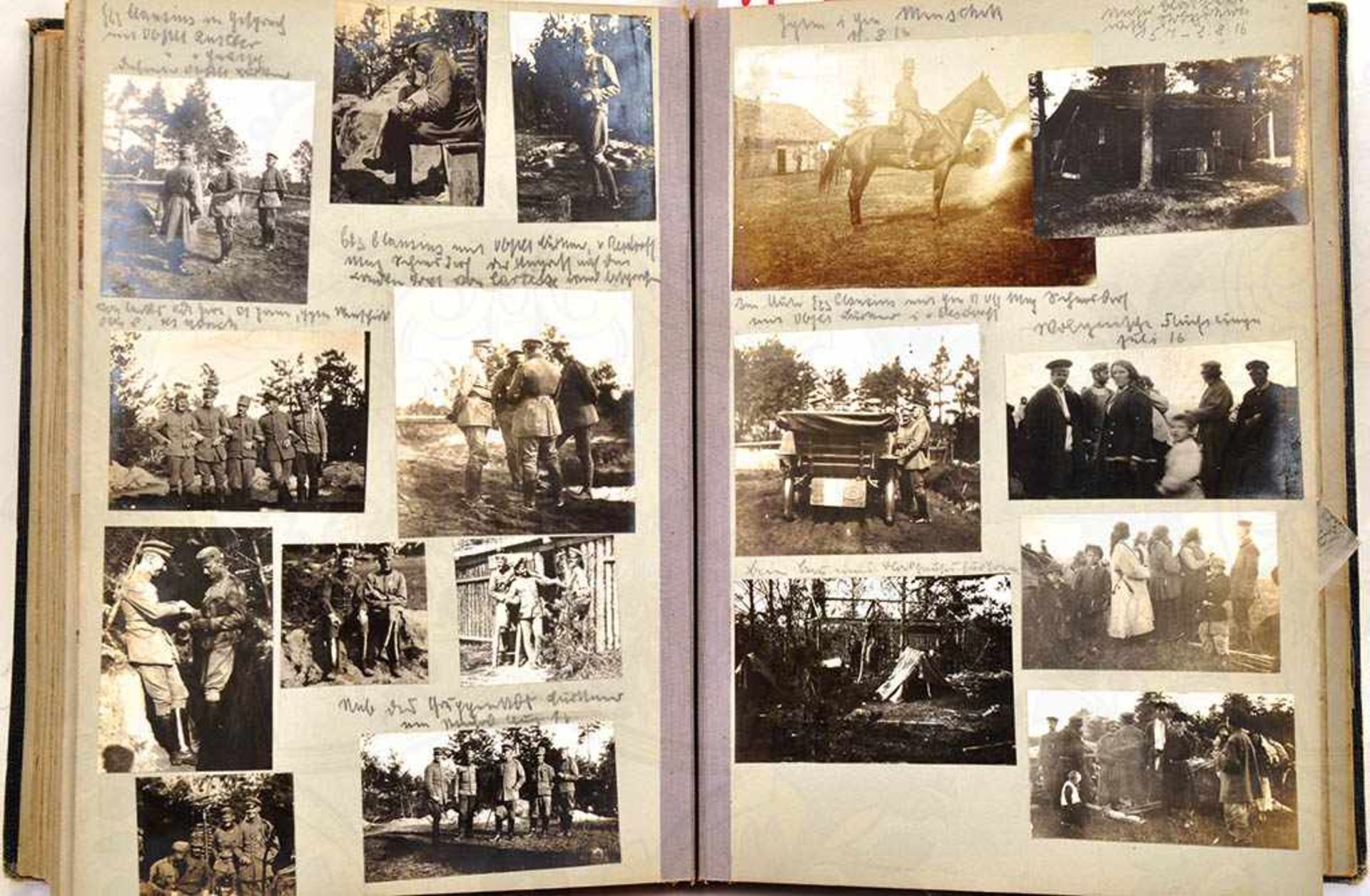 FOTOALBUM INFANTERIE-REGIMENT NR. 150, über 300 Aufnahmen, Ost- u. Westfront, 1915-18, Offiziere, - Bild 3 aus 6