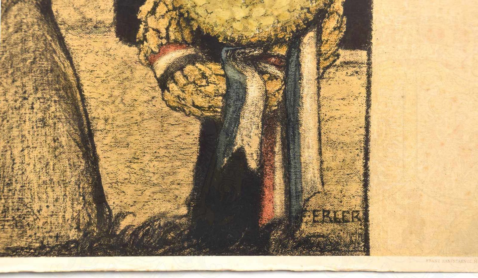 GEDENKBLATT EINES GEFALLENEN LANDWEHRMANN, v. 5. Bayr. Landwehr-IR, gefallen 22.9.1914, Farbdruck - Bild 2 aus 2