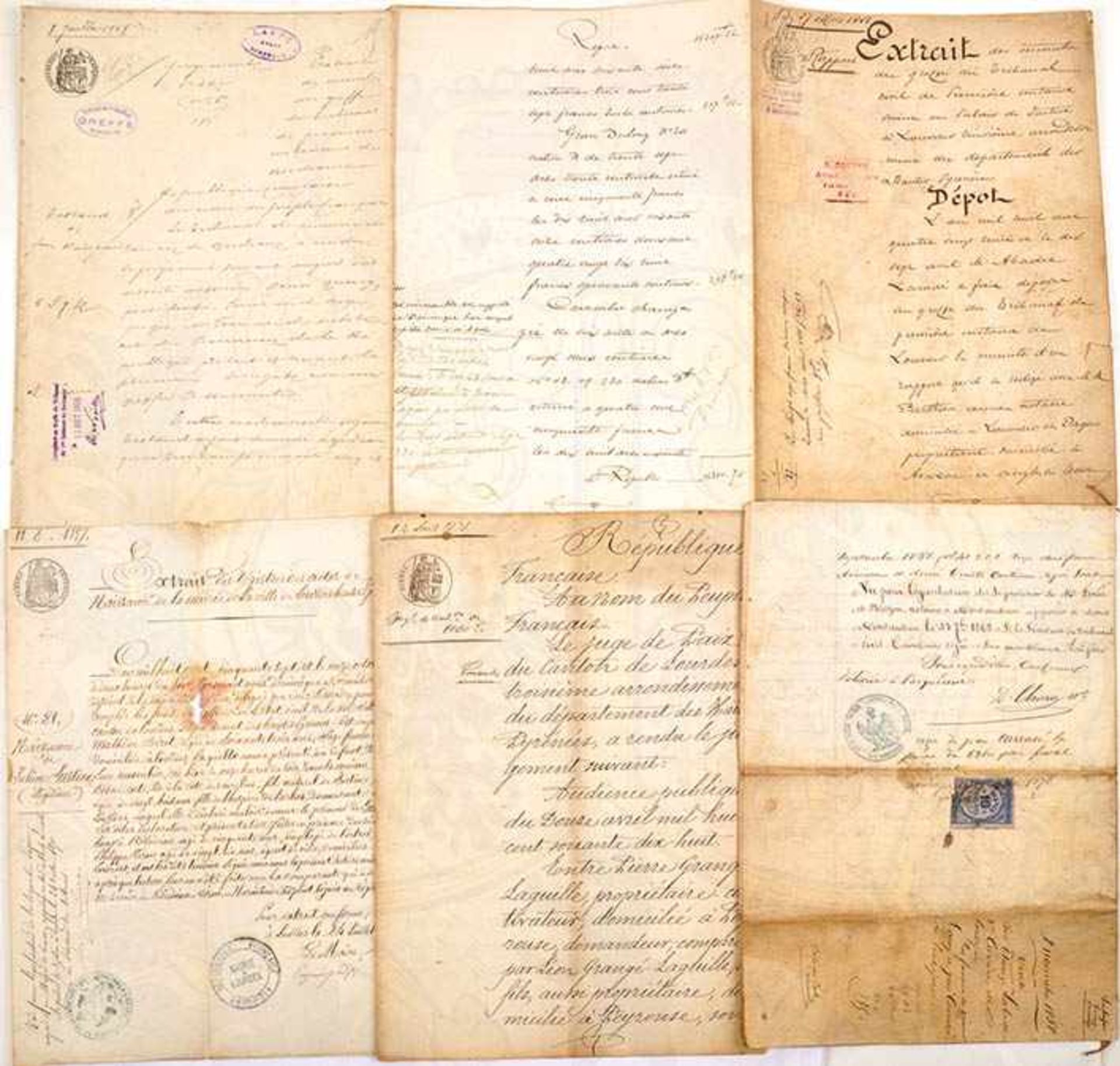 KONVOLUT DOKUMENTE, über 50 handgeschriebene Schriftstücke, ungezählte Seiten, 1854-1949, jedoch