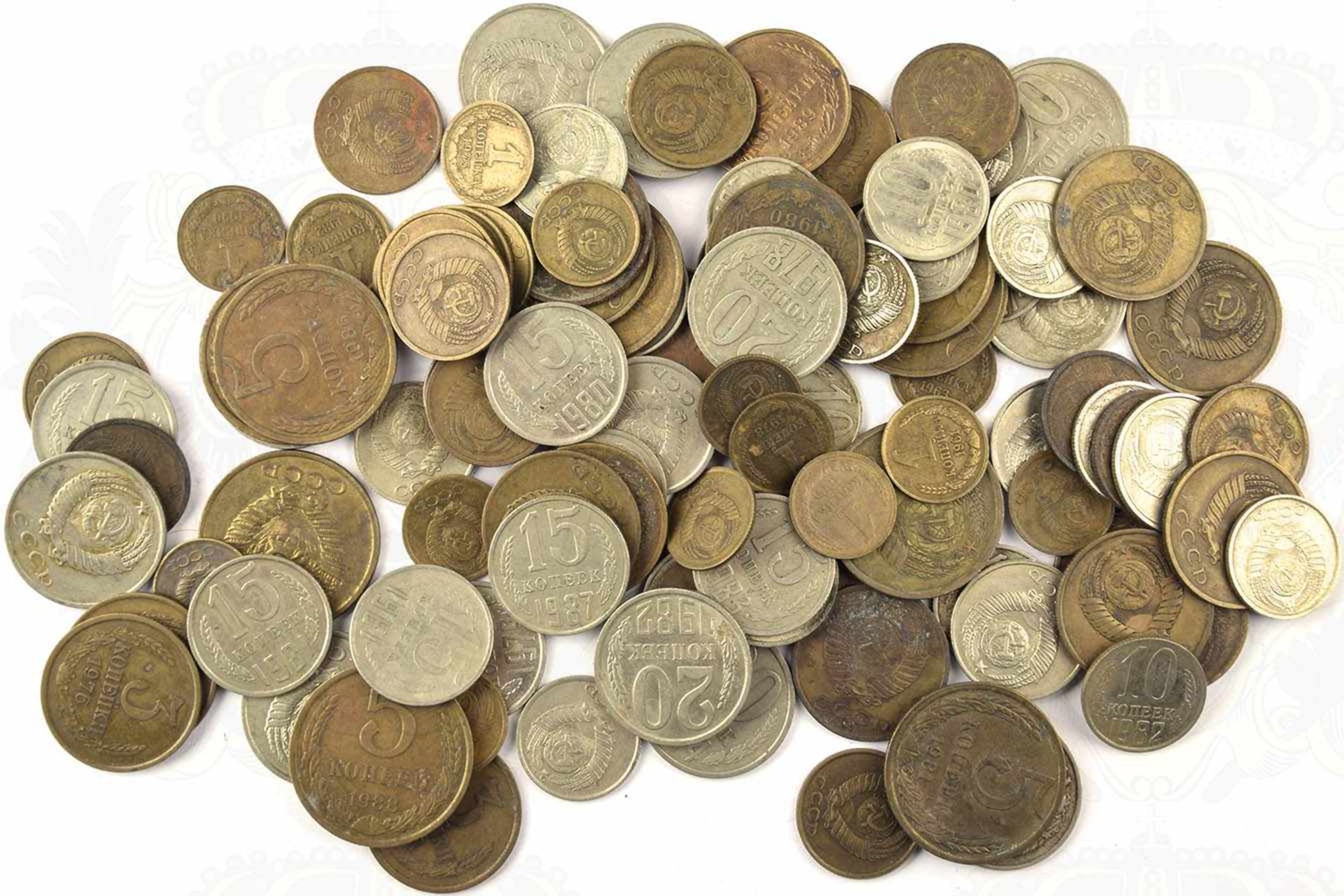 SOWJETUNION, ca. 110 Kleinmünzen, 1-20 Kopeken, 1961-91, alles versch. Jahrgänge