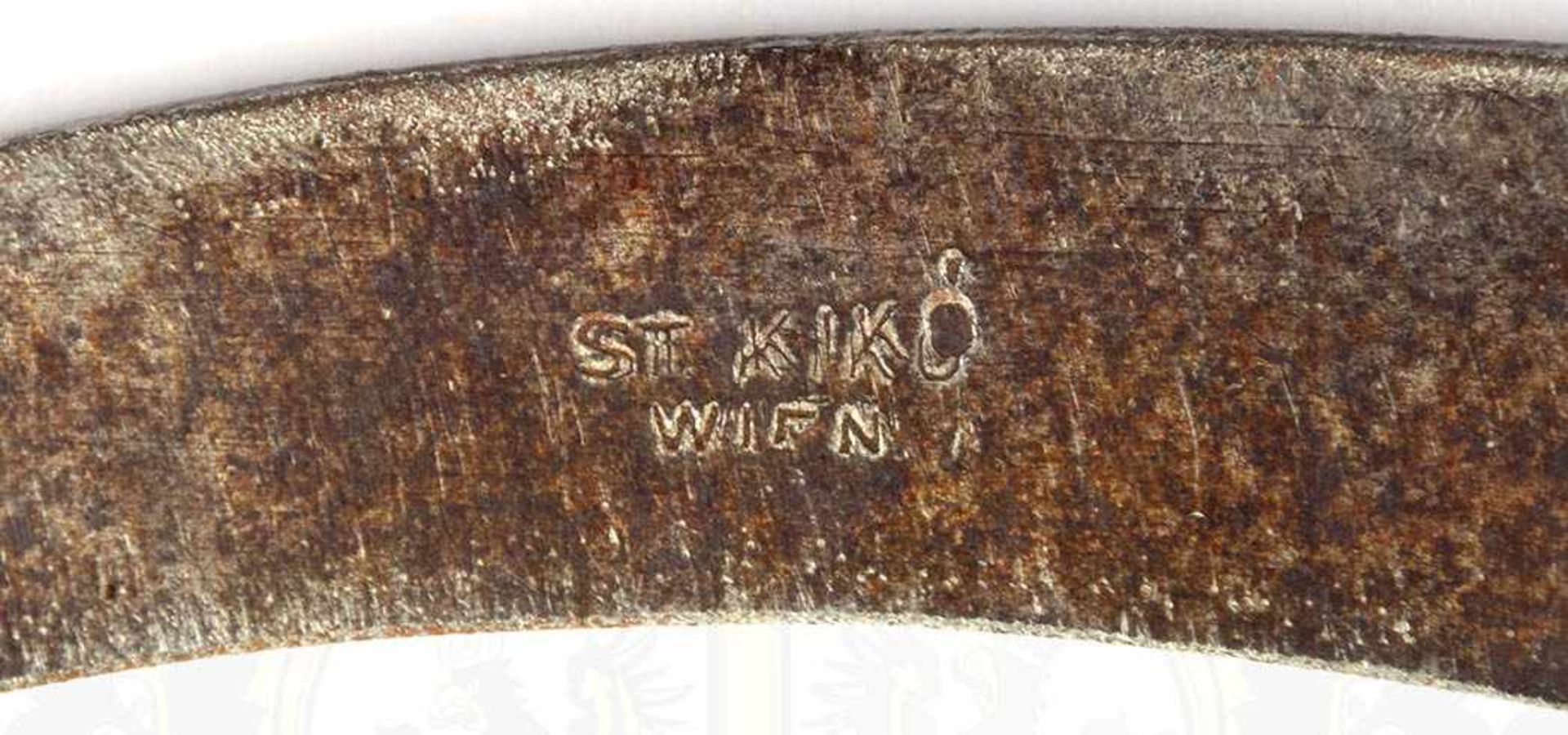 MESSGERÄT FÜR KRANIOMETRIE, Eisen, eingeschlagener Herst. aus Wien, 1. Drittel 20. Jhd., L. 36cm, - Bild 2 aus 2