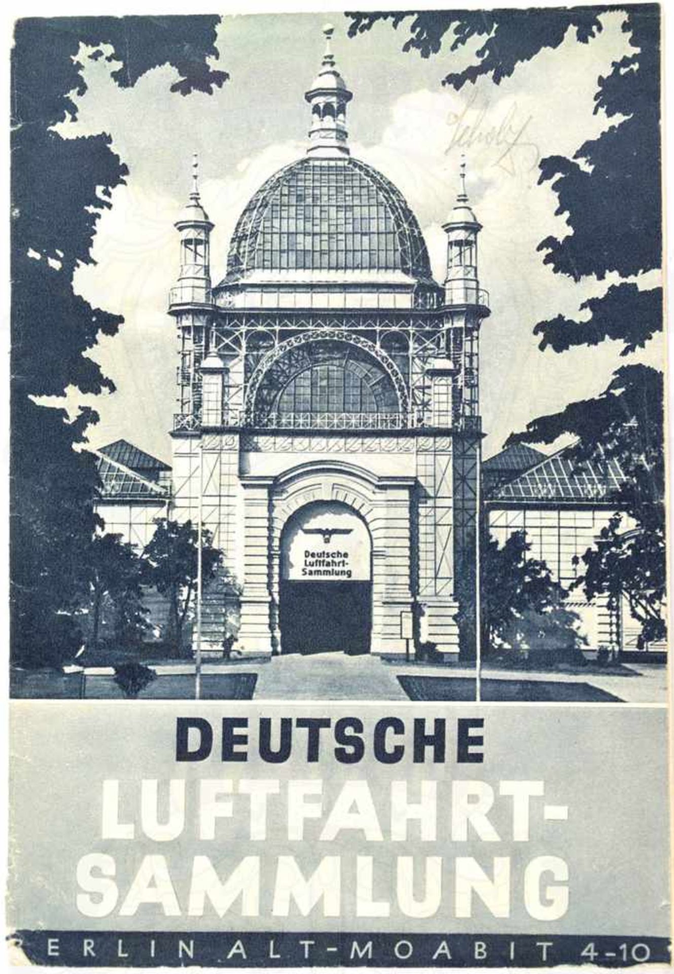 DEUTSCHE LUFTFAHRT-SAMMLUNG 1937, Ausstellungsaktalog, Berlin, 23 S., zahlr. Fotos, dabei: Dt.