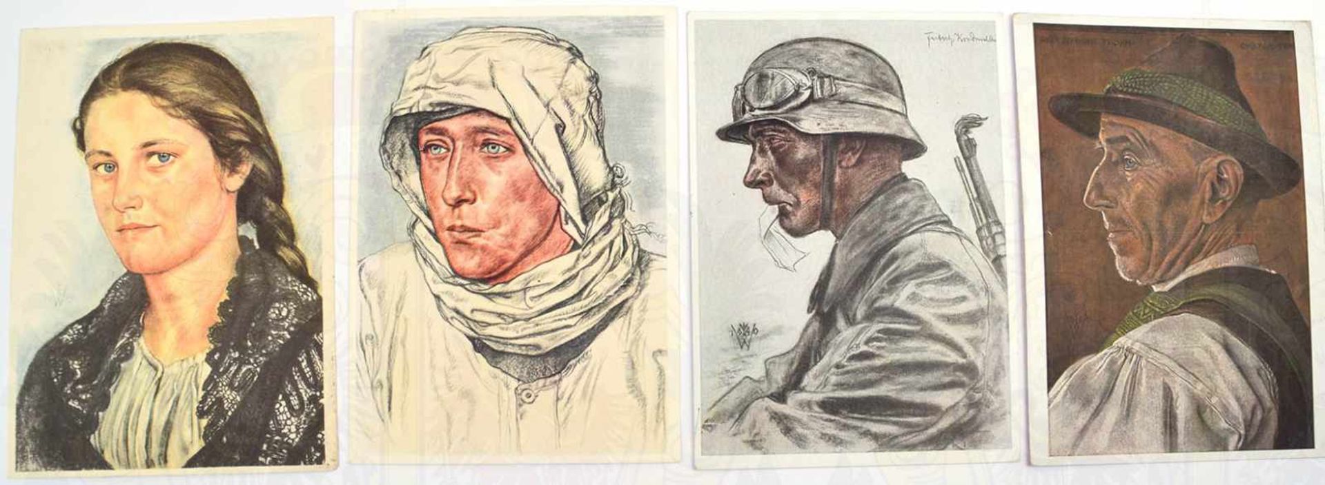 17 AK WILLRICH, meist farbig, VDA-Verlag, Gen.Major Rommel, Kpt.Ltn. Prien, Oberst Bräuer, Major - Bild 2 aus 2