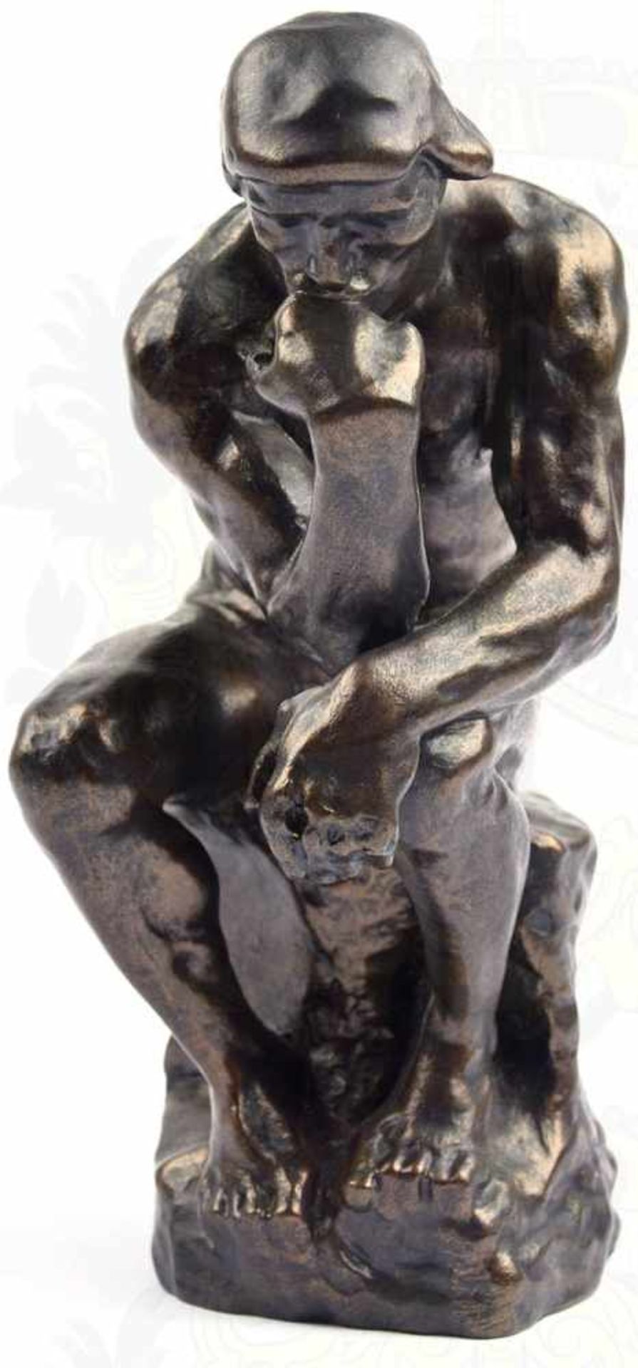 4 PLASTIKEN, Der Denker u. Venusdarstellung v. Rodin, Naturharz, bronziert, Herst. „Mouseion“, - Bild 5 aus 7