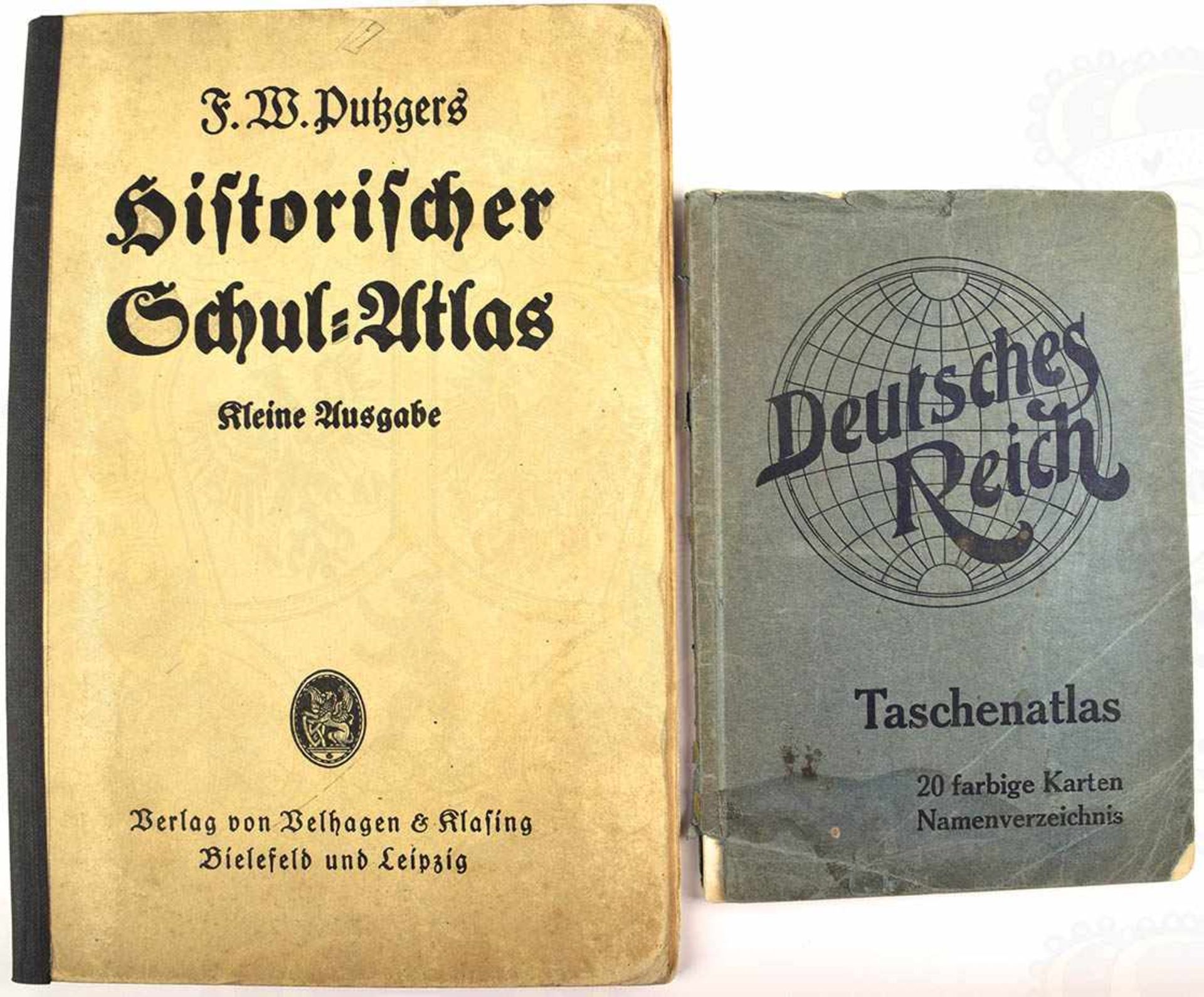 2 ATLANTEN, Deutsches Reich und deutsche Kolonien, um 1900; Putzgers Historischer Schulatlas 1939,