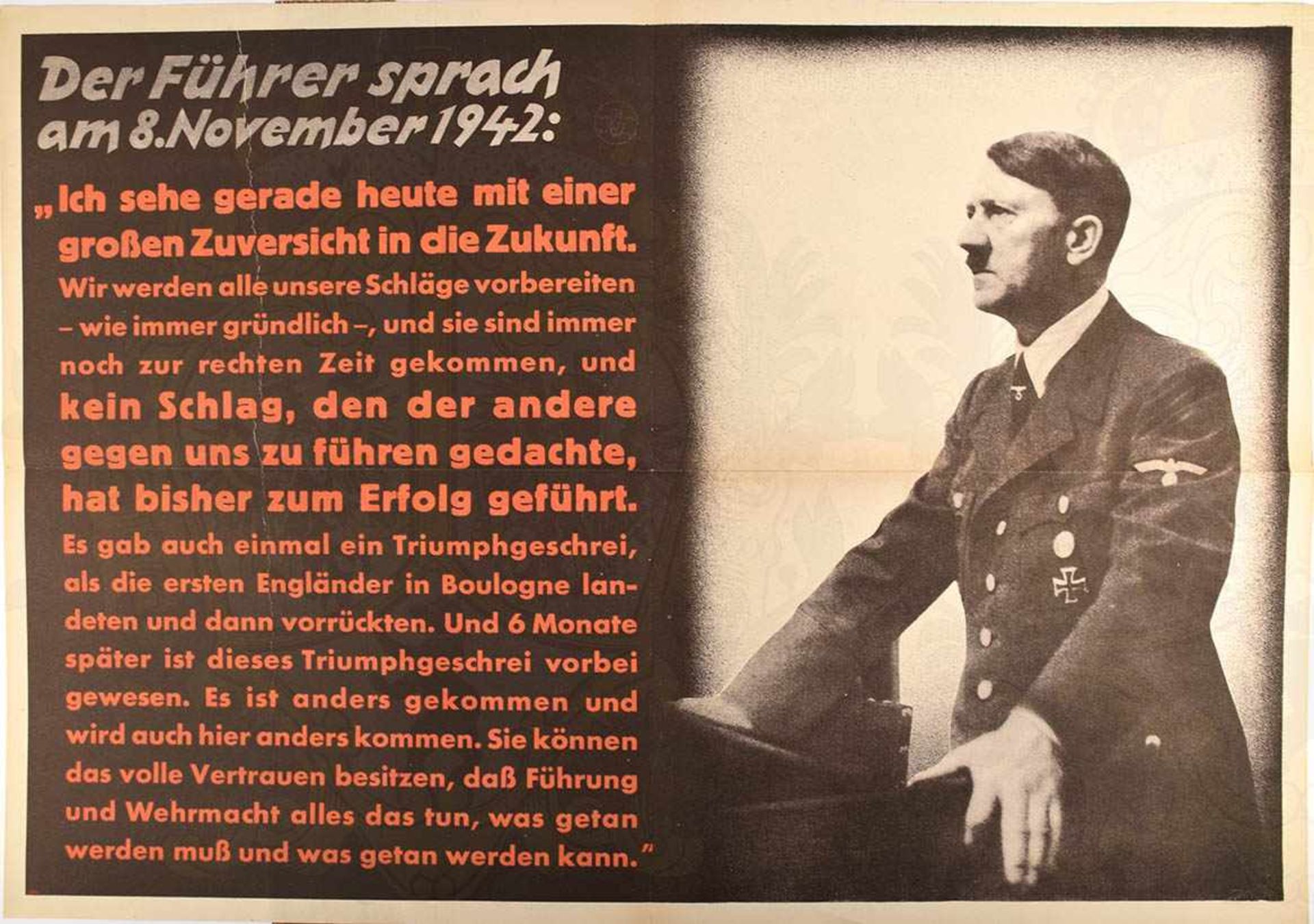 PAROLE DER WOCHE, Folge 48, vom 25.11.1942, „Der Führer sprach am 8. November 1942: ...“, Eher