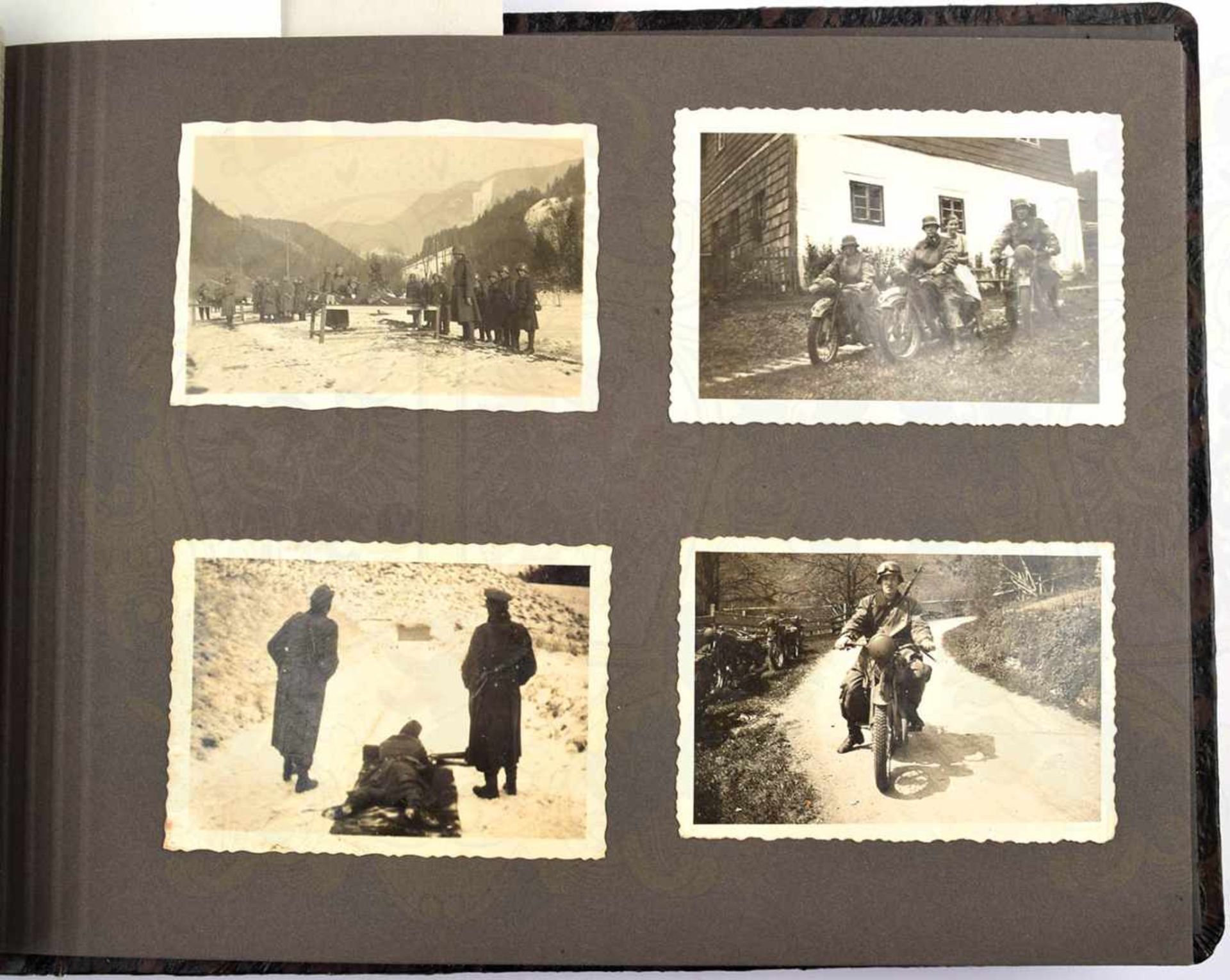 FOTOALBUM SCHÜTZEN-RGT. 10, 1939/1940, 118 Fotos u. 6 AK, Ausbildung, Sport, Schießübungen mit - Bild 3 aus 4
