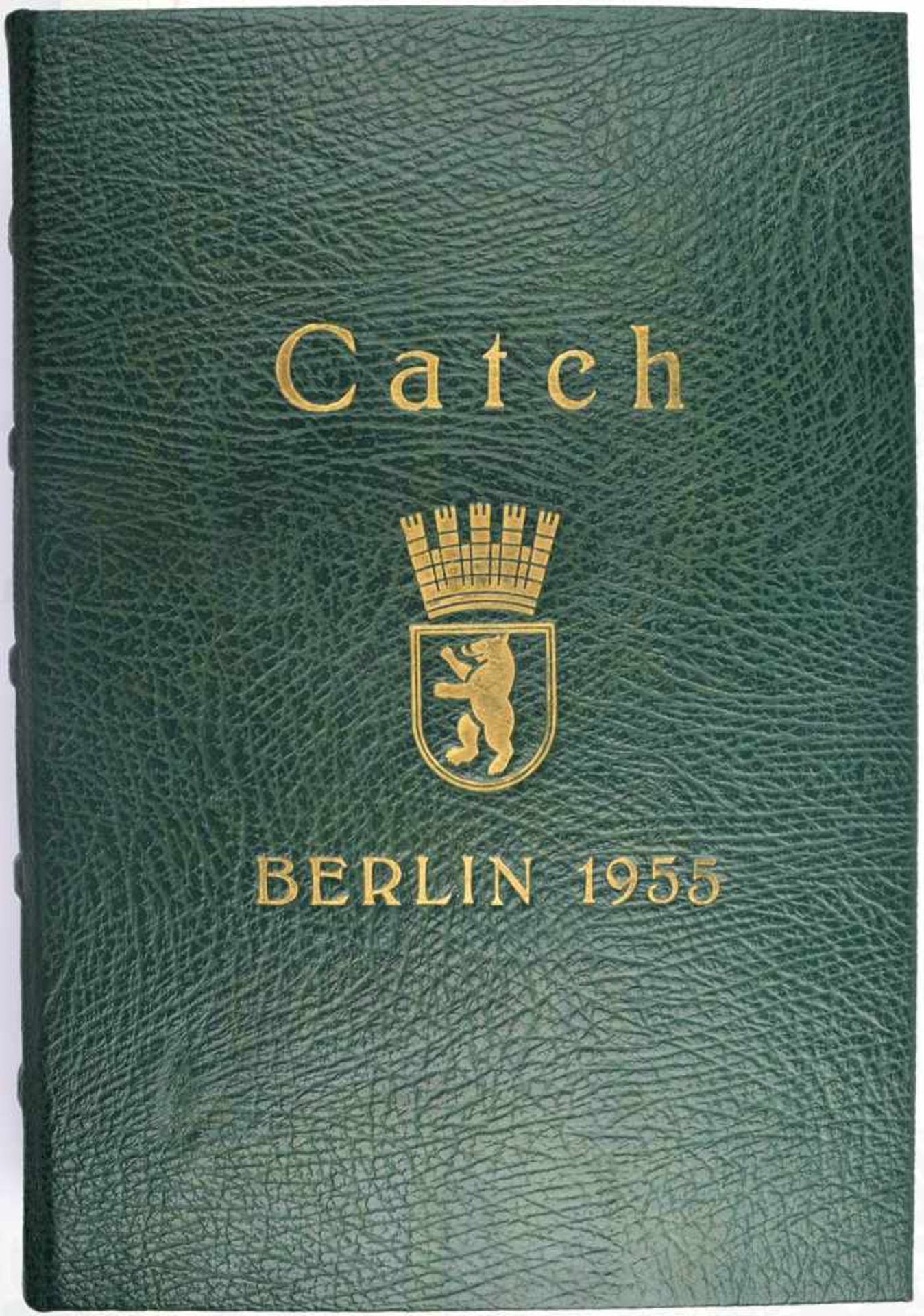 ERINNERUNGSALBUM CATCH BERLIN 1955, m. ca. 220 Fotos sowie weiteren Druckbildern namhafter Deutscher