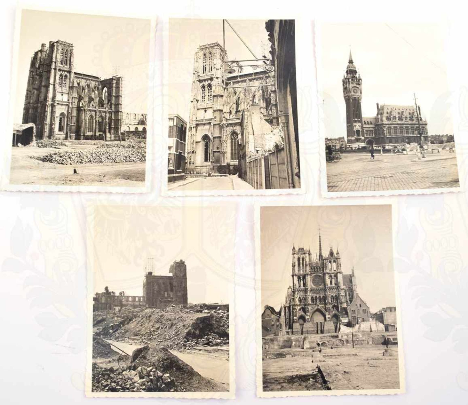 53 FOTOS BESETZTES FRANKREICH, 1941, Laon, Amiens, Abbeville, Calais u. Reims, Ruinen aus dem - Bild 2 aus 2