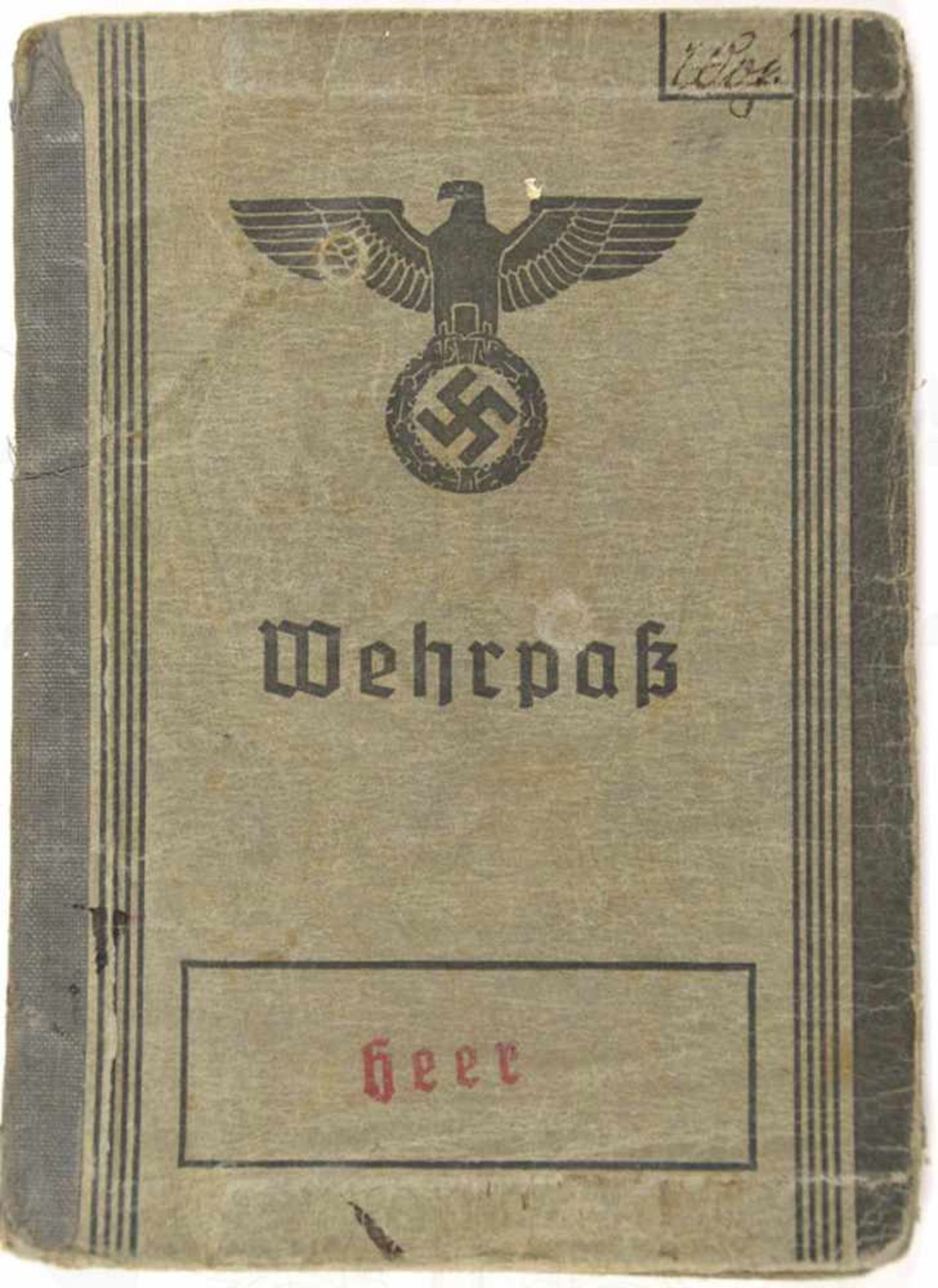 WEHRPASS STABSGEFREITER 1939-1945, IR 7 (Tschechei), Inf.-Ers. Btl. 131 Engerau, Pz. Jäger-Kp.