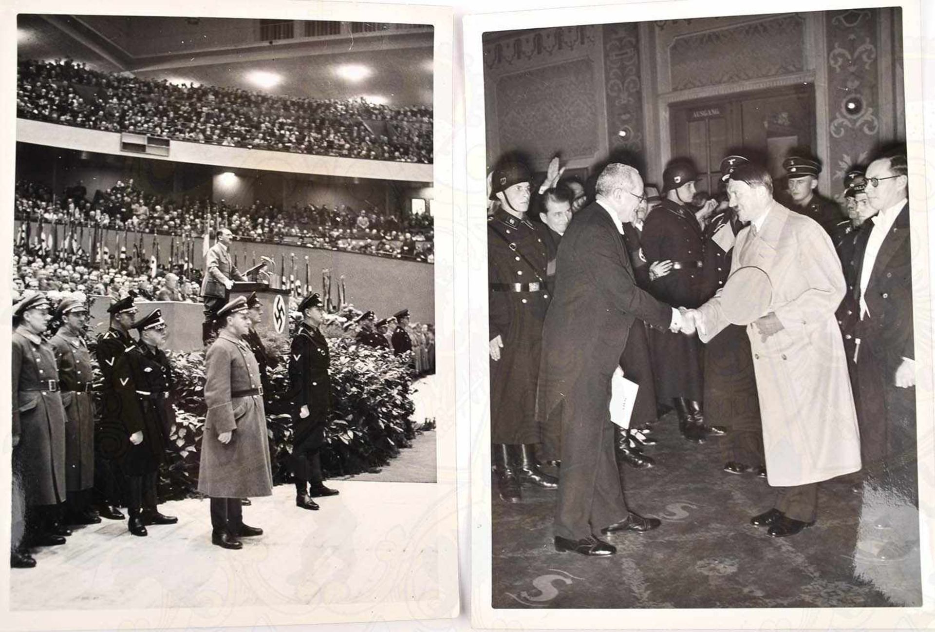 6 HOFFMANN-PRESSEFOTOS 1935, Hitler b. Eröffnung d. Deutschlandhalle bzw. im Staatlichen - Bild 2 aus 2