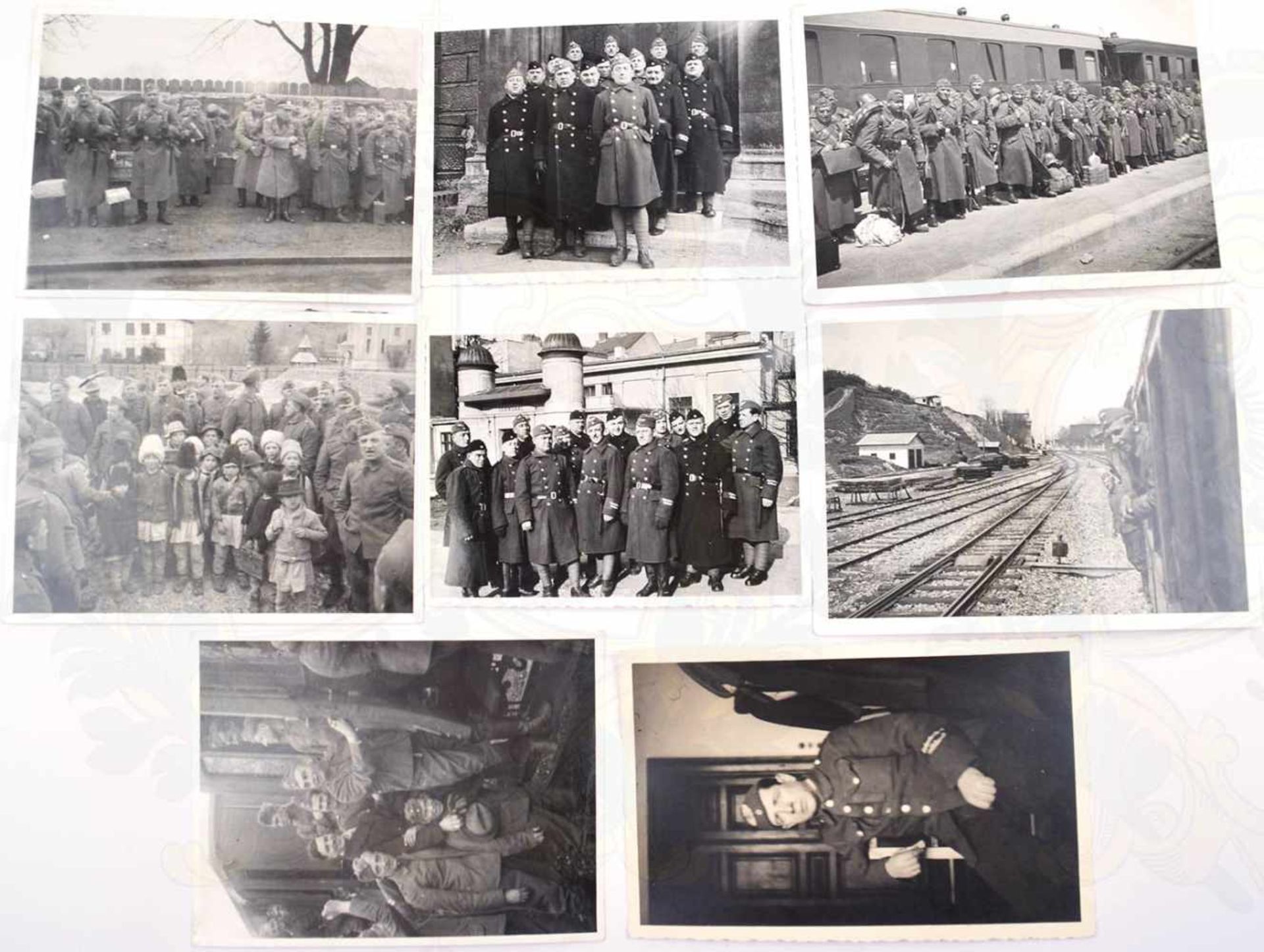 21 FOTOGRAFIEN SICHERHEITS- UND HILFSDIENST, um 1941, Portraits u. Gruppen, in LW-Uniform als