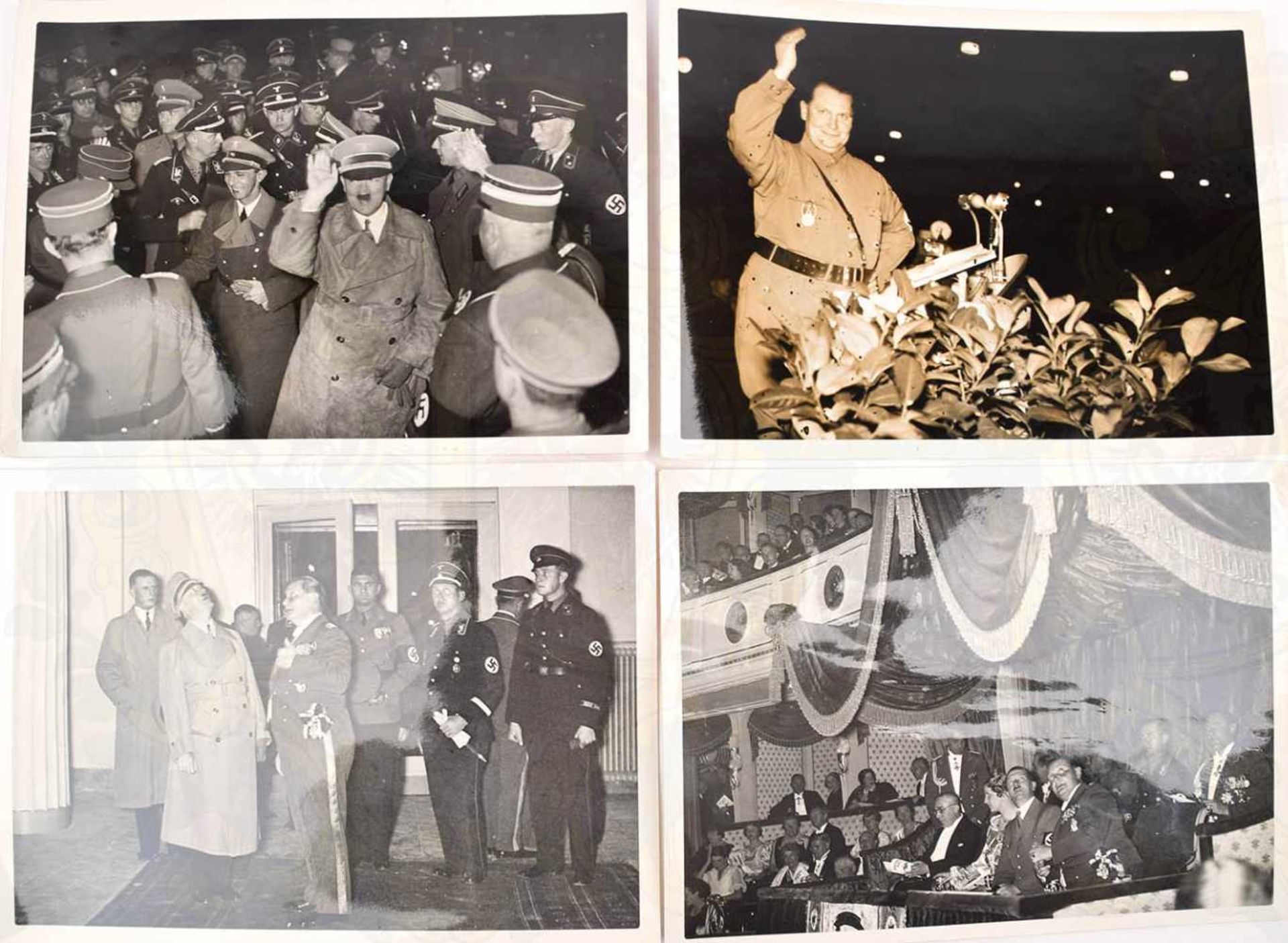 6 HOFFMANN-PRESSEFOTOS 1935, Hitler b. Eröffnung d. Deutschlandhalle bzw. im Staatlichen