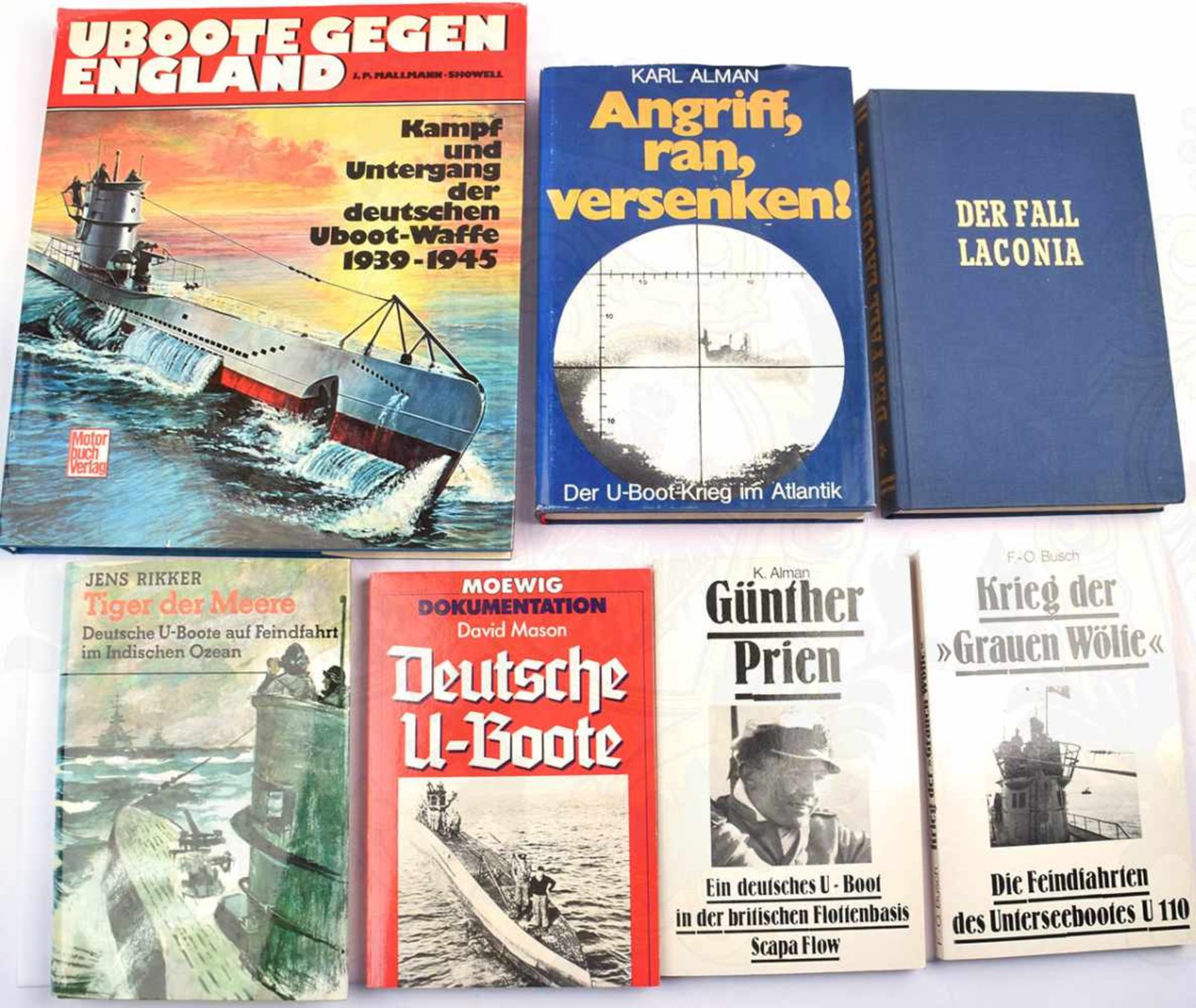 LOT 18 TITEL DEUTSCHE U-BOOTE, Einsätze im Mittelmeer, Indischer Ozean, Günther Prien, Versenkung d.