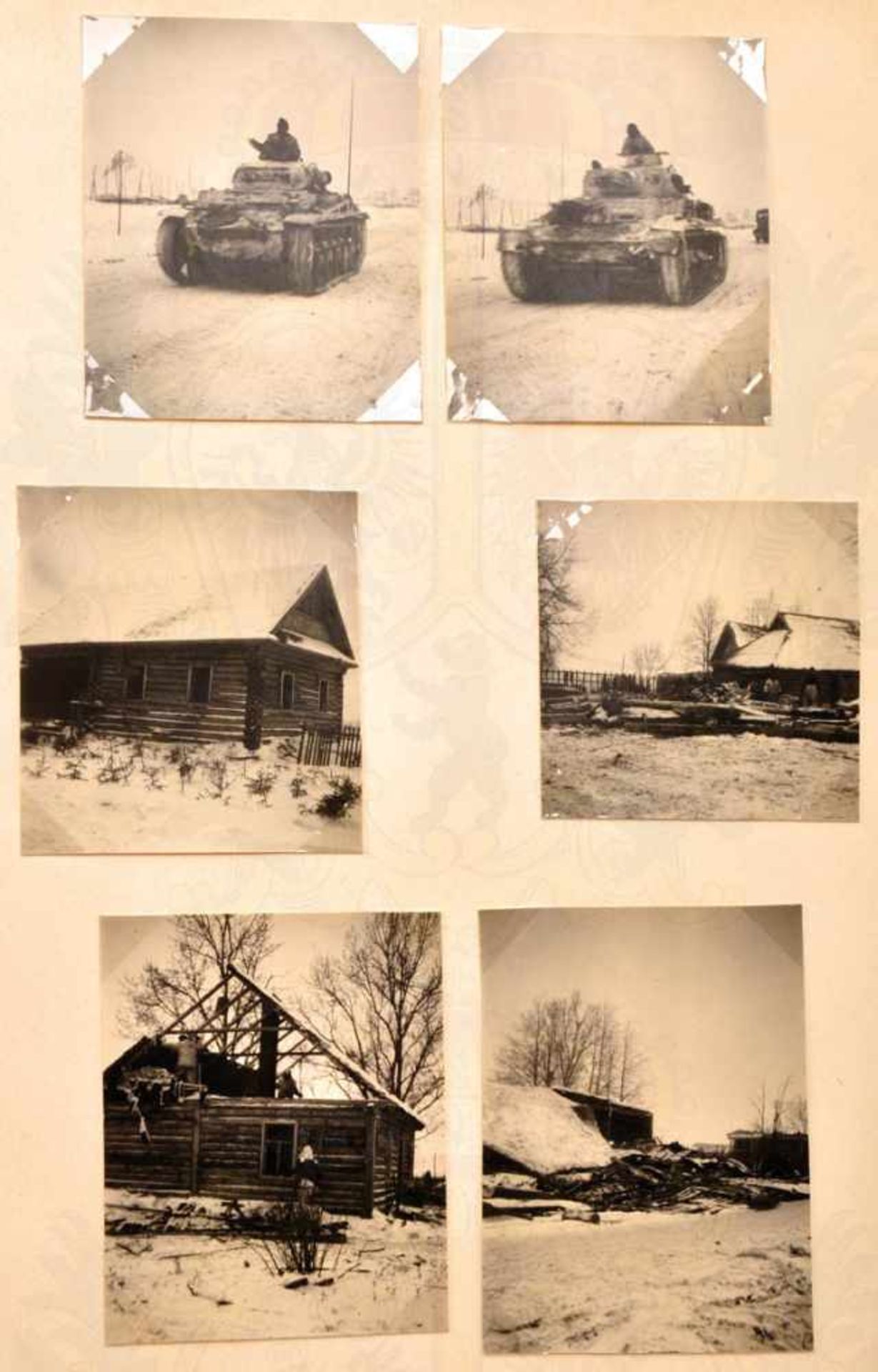 2 FOTOALBEN 206. INFANTERIE-DIVISION, Russlandfeldzug 1942-43, über 360 Fotos, davon 128 Repros, - Bild 12 aus 15