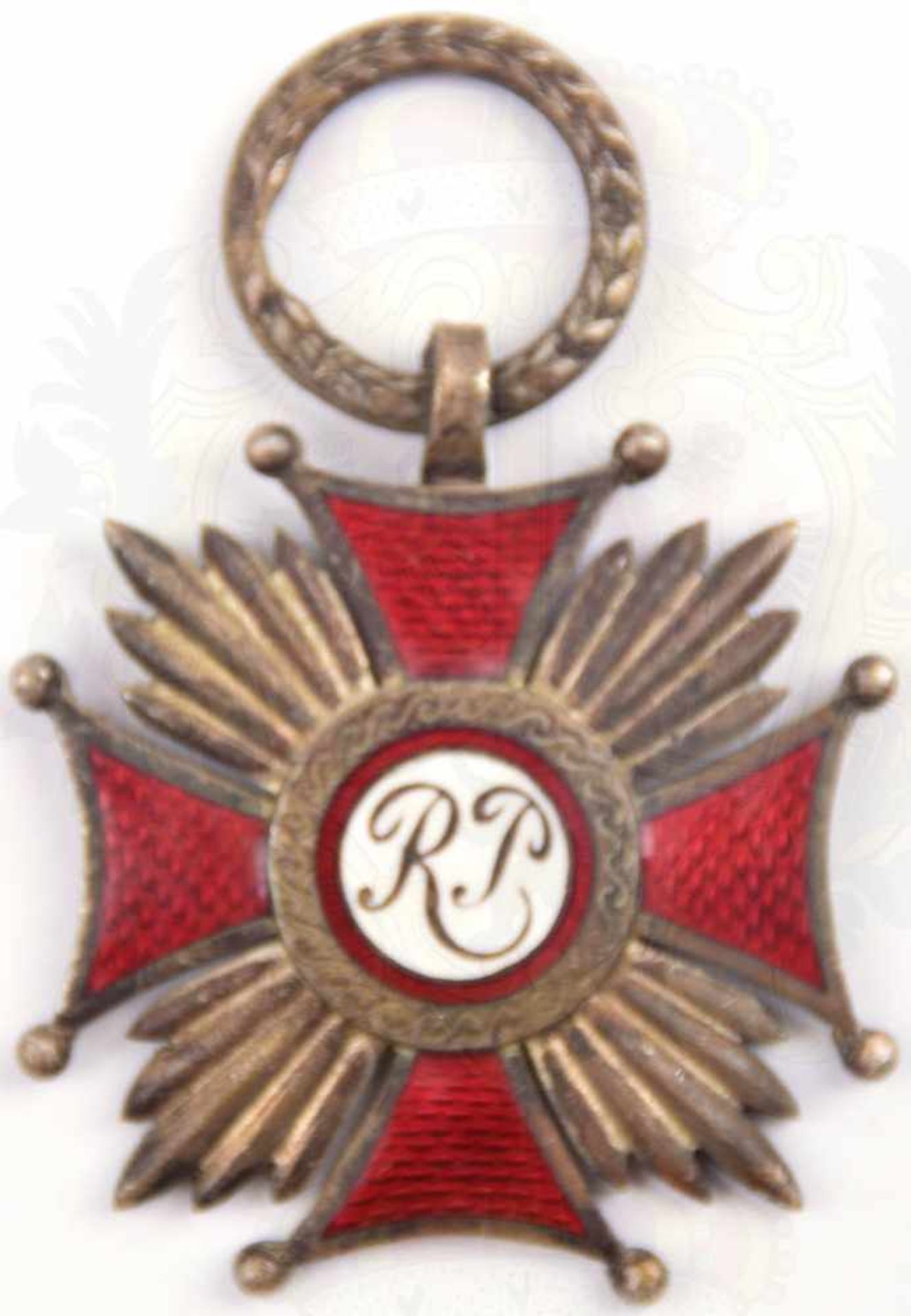 SILBERNES VERDIENSTKREUZ DER REPUBLIK POLEN, Ausführung 1923-1939, Weißmetall, Versilberung