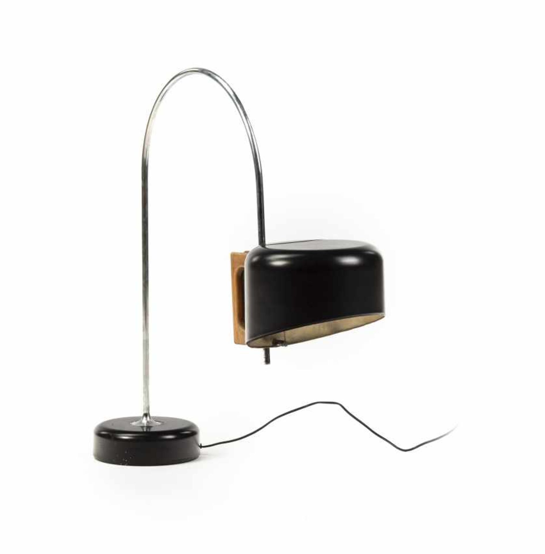 Tomás Díaz Magro, "Sauce" table lamp, Lacquered and chromeTomás Díaz MagroMadrid 1941"Sauce" table