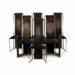 Willy Rizzo, Set of four chairs and two armchairs, Brass anWilly RizzoItaly 1928. Set of four chairs