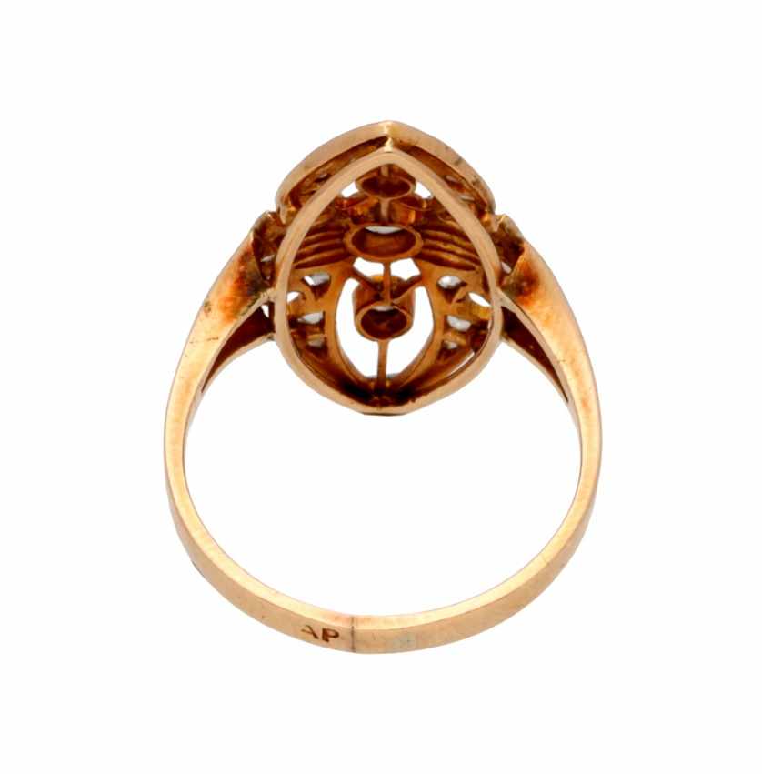 Modernist diamonds ring, circa 1900Modernist diamonds ring, circa 1900Rose gold and rose cut - Image 3 of 3