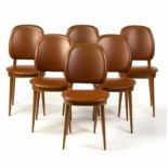 Pierre Guariche, Set of six "Pegase" chairs, Beech and origPierre GuaricheFrance 1926 - 1995Set of
