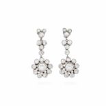 Diamonds earringsDiamonds earringsPlatinum and old brilliant and 16/16 cut diamonds, 4.86 cts.3.4