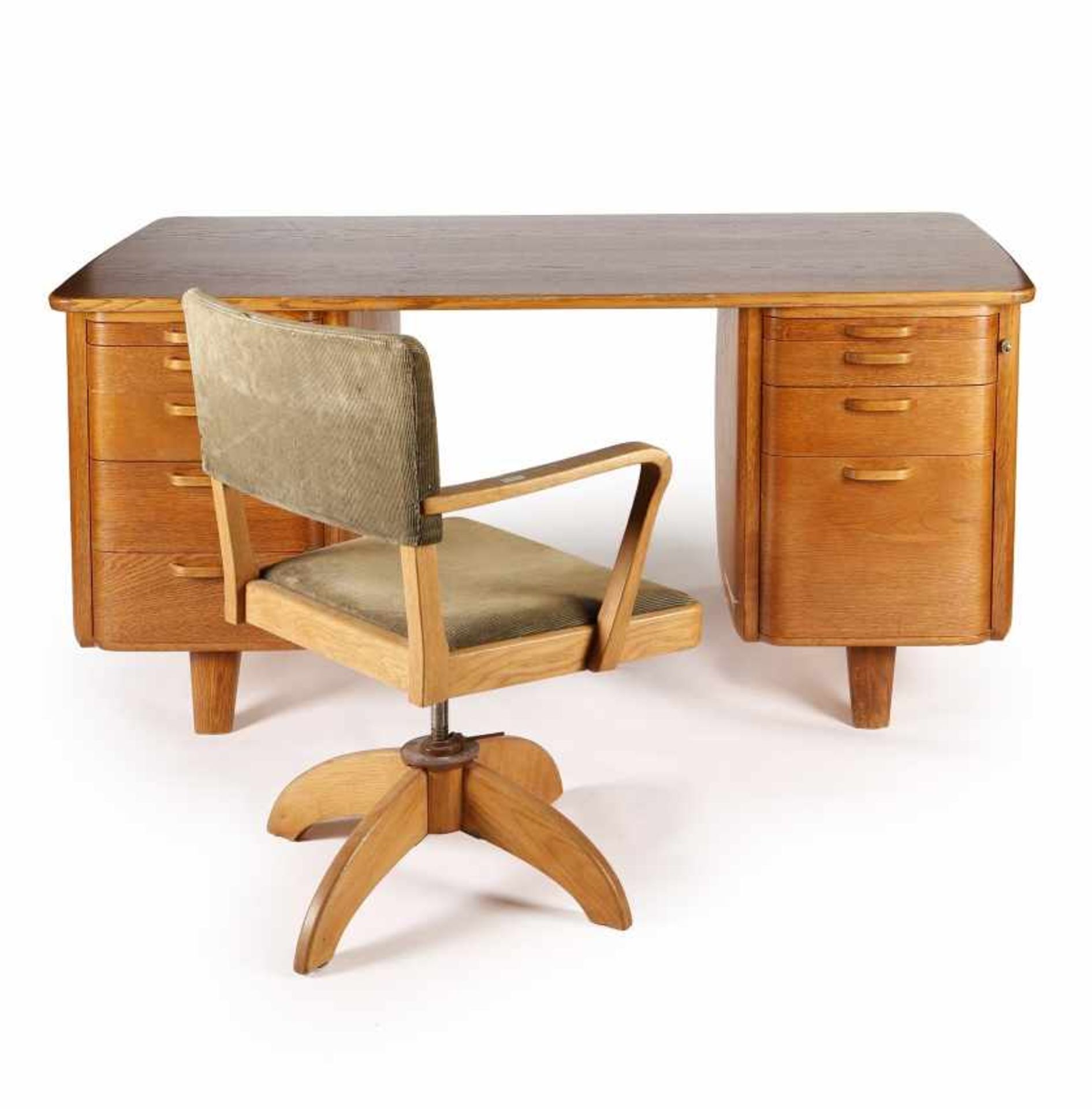 Gunnar Ericsson , Office desk with chair, Teak and chair inGunnar Ericsson Sweden, late 19th-early