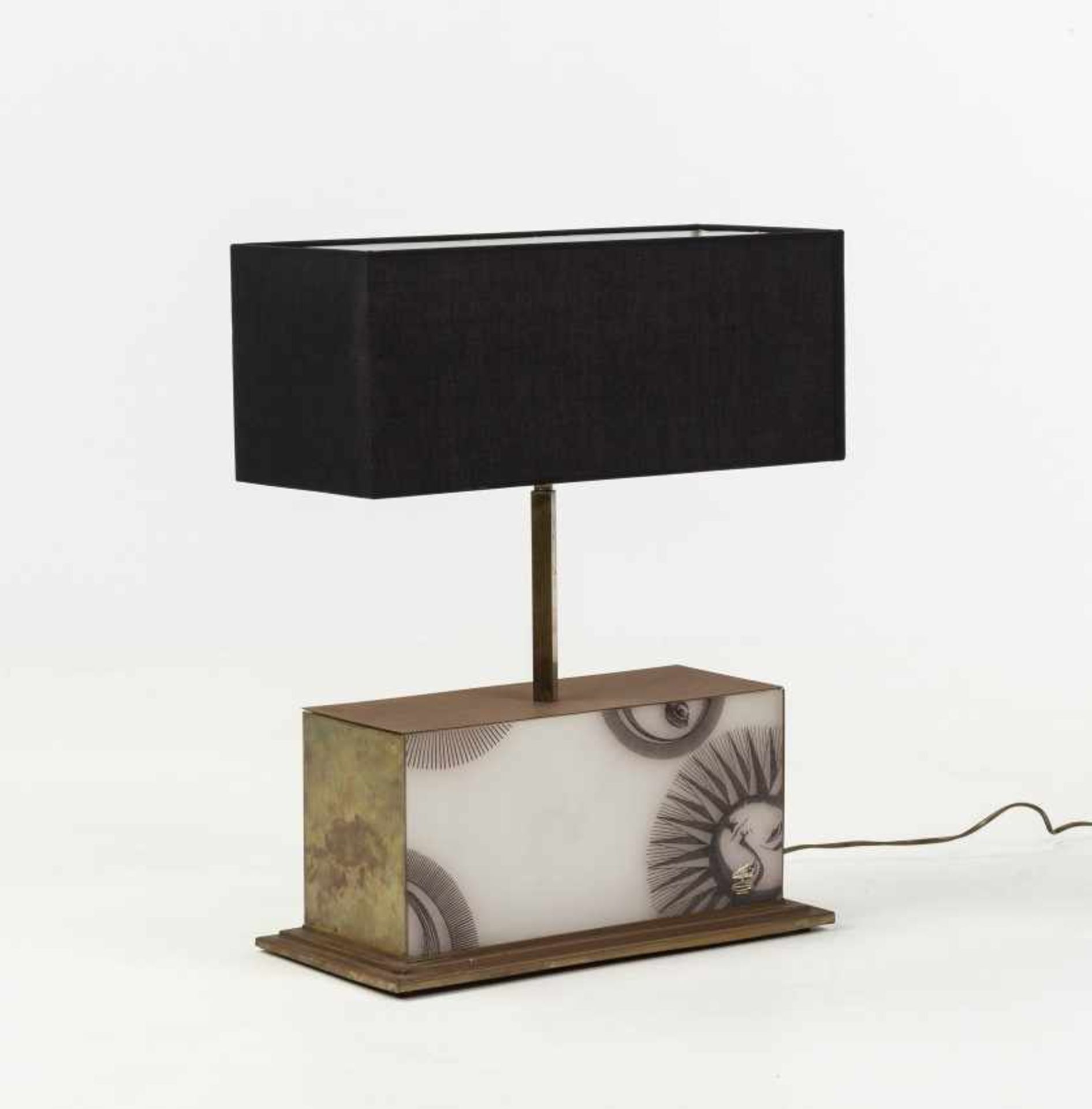 Piero Fornasetti, Table lamp, Brass, methacrylate, wooden bPiero FornasettiItaly, 1913-1988Table - Bild 2 aus 4