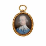 Pendant with miniature, 18th CenturyPendant with miniature, 18th CenturyGouache miniature with the