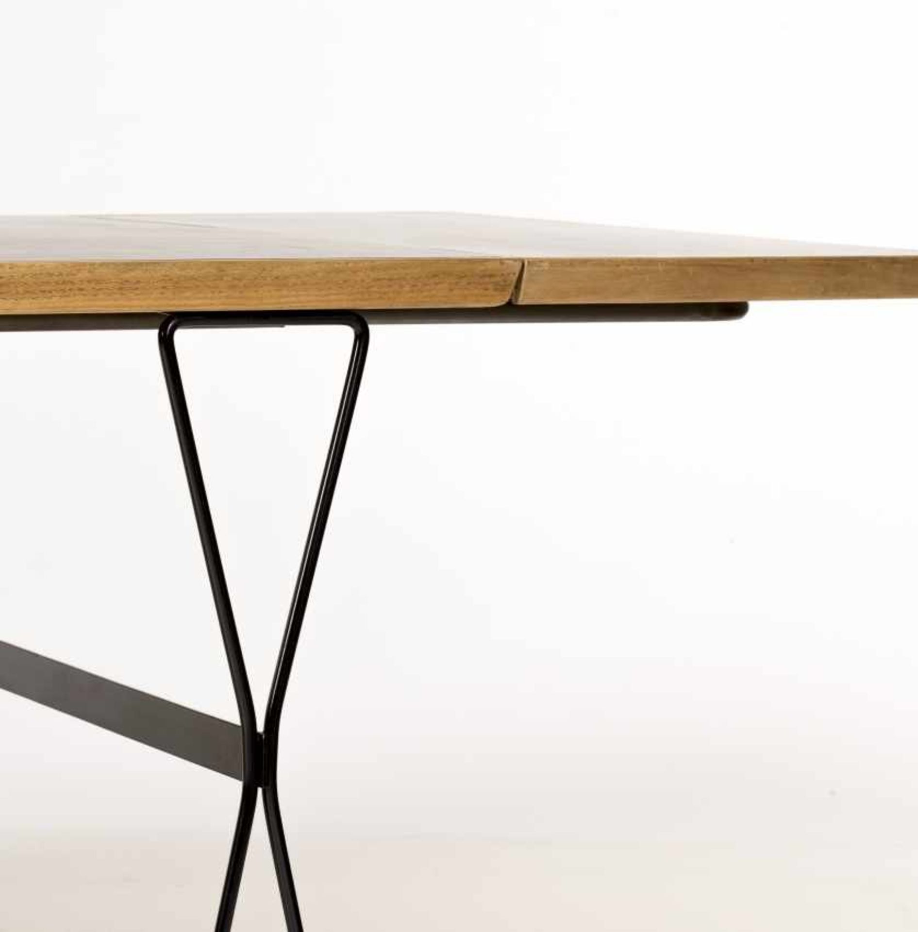 Dining table in oak, laminate and lacqured steel, circa 198Dining table in oak, laminate and - Bild 6 aus 6