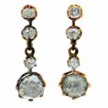 Diamonds pendant earrings, late 19th - early 20th CenturyDiamonds pendant earrings, late 19th -