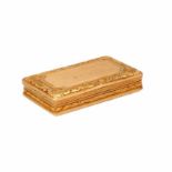 French gold box, circa 1819French gold box, circa 1819Chiselled gold. Hallmarked.3.9 cmx6.7 cm47.9