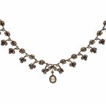 Diamonds choker, late 19th-early 20th CenturyDiamonds choker, late 19th-early 20th Century Gold with