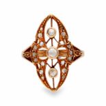 Modernist diamonds ring, circa 1900Modernist diamonds ring, circa 1900Rose gold and rose cut