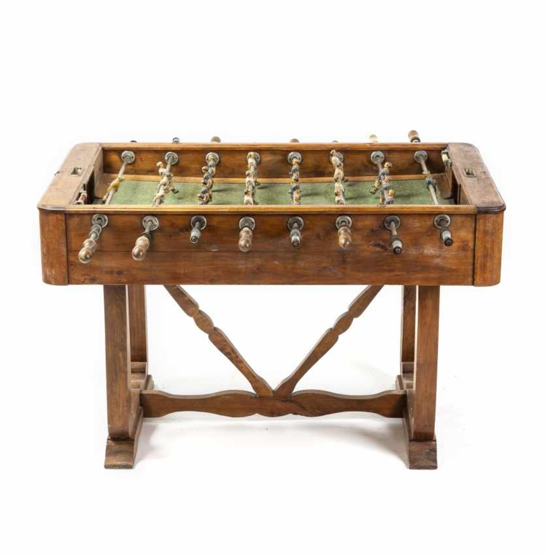 Spanish table football in wood and metal, circa 1940-1950Spanish table football in wood and metal,