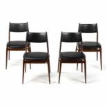Set of four Danish chairs in teak and original upholstery iSet of four Danish chairs in teak and