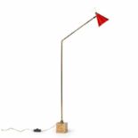 Italian floor lamp following models by Stilnovo, in brass,Italian floor lamp following models by