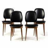 Pierre Guariche, Set of four "Pegase" chairs, Beech and oriPierre GuaricheFrance 1926 - 1995Set of