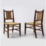 Set of six chairs, Oak and braided stringSet of six chairsOak and braided stringCirca 1970-1980.