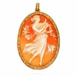 Pendant with cameo, late 19th-early 20th CenturyPendant with cameo, late 19th-early 20th Century