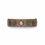 Emeralds and diamonds bracelet, early 20th CenturyEmeralds and diamonds bracelet, early 20th